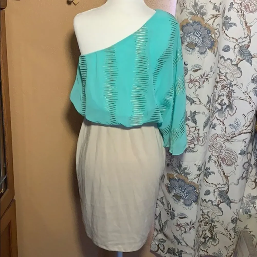 NWOT ViJo Couture One Shoulder Dress
